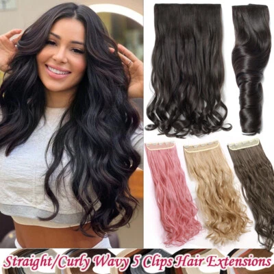 Clip In 100% Wie Echthaar Extensions Dick Haarverlängerung Haarteil Ein Tressen - Bild 1 von 4