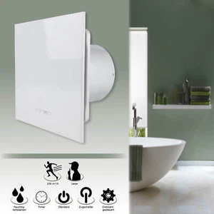 Ventilador de baño ventilador ventilador baño inodoro ventilación aire de escape Ø 100 mm blanco - Imagen 1 de 18