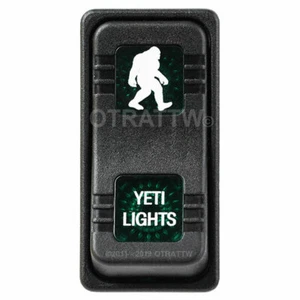 OTRATTW Carling Tech Contura X Rocker Switch, Polaris, YETI LIGHTS, GREEN LENS - Picture 1 of 4