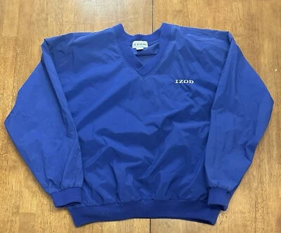 Jaqueta corta-vento vintage IZOD azul média golfe anos 90 Y2K - Imagem 1 de 4