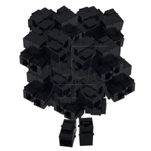 100PCS Cat6e 8P8C Metal Jack Module Network Engineering Black - Photo 1/6