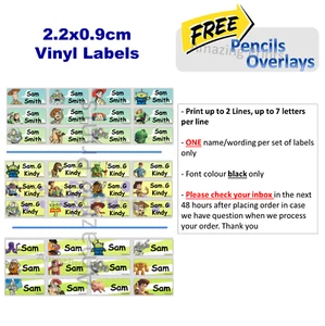 Toy Story Pencil Labels Vinyl Personalised name sticker school waterproof kids - Picture 1 of 1