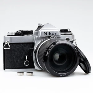 *SERVICED & TESTED* Nikon FE Chrome 35mm Film Camera w/ Zoom Nikkor 43-86mm 3.5 - Photo 1 sur 16
