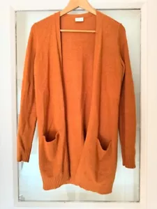 Vila Burnt Orange Super Soft Long Knitted Cardigan XS UK8-10 EU36-38 US4-6 - Picture 1 of 6
