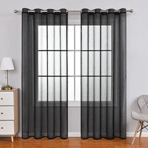 Aesthetic Imitation Linen Curtain Panels Offering Soft Natural Lighting - Picture 1 of 14