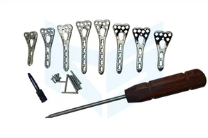 Distal Radius Volar Locking Variable Plate 2-5 Holes L&R & Screws 76 Pcs SS 316L - Picture 1 of 5