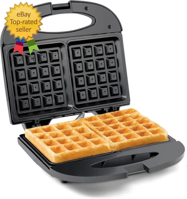 Maxi-Matic Electric Nonstick Belgian Waffle Iron Snack Maker Machine Breakfast