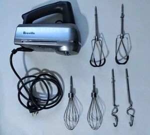 Breville Handy Mix Scraper Hand Mixer BHM800 9-Speed Whisk Beater Dough SILVER - Picture 1 of 17