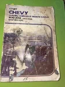 Manual de tienda Clymer A246 Chevy Malibu, Chevelle, Monte Carlo. 1970 - 1987 - Imagen 1 de 7