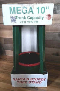 Vintage Santa's Sturdy Tree Stand 10"W Trunk Up To 16ft Tree, Heavy Duty, USA - Picture 1 of 7