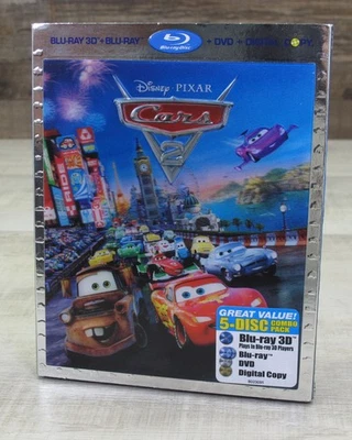 Cars 2 (Blu-ray/DVD 5-Disc Set, Digital Copy 3D) NEW Sealed - Image 1 of 4