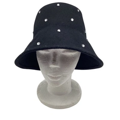 Kate Spade NY Women's Black Rhinestone Cloche Hat One Size - Image 1 of 4
