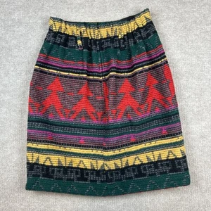 Falda vintage Eagle River Traders lana poliéster BOHO azteca para mujer talla 8 EE. UU. - Imagen 1 de 8