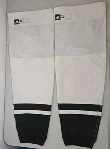 Adidas Pro Stock NHL Hockey Socks LA Kings White/Black Made In Canada Size XL - Picture 1 of 4