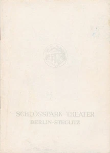 Programmheft Felicien Marceau DER NERZ Schloßpark-Theater 1960 - Bild 1 von 1