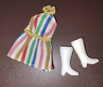 Vestido vintage a rayas multicolor muñeca Dawn años 70 Topper💕 Foto 1 de 4