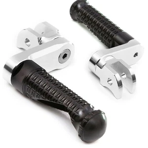 Black M-PRO 40mm Adjustable Front Footpegs For Tuono 1000 R 05 06 07 08 09 10 - Picture 1 of 6