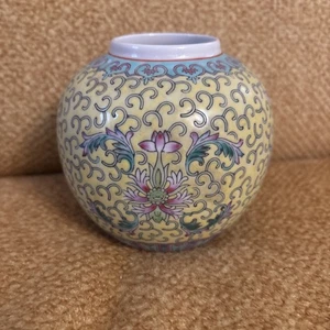 Tarro de jengibre de porcelana rosa familiar chino hecho en Jindezhe - Imagen 1 de 6