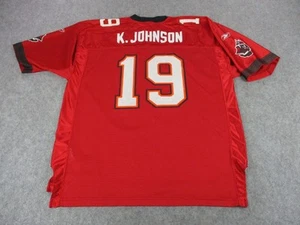 Tampa Bay Buccaneers Jersey Mens XL Red NFL Football Keyshawn Johnson 19 Reebok - Picture 1 of 20