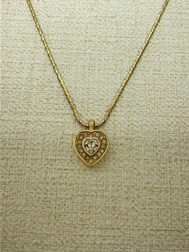 Collana Christian Dior donna motivo cuore con pietra colorata top GLD