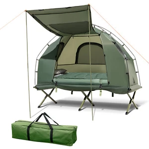 5-In-1 Single Folding Tent Combo with Air Mattress, Air Pillow & Sleeping Bag - Picture 1 of 10