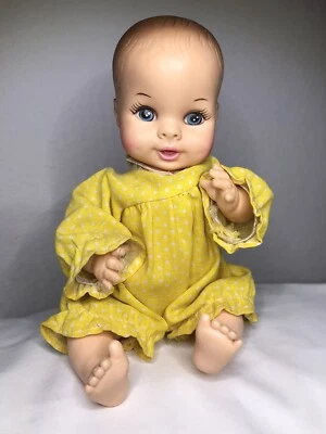 Muñeca bebé bebedora de vinilo vintage años 70 HORSMAN ~ 9” ~ MUÑECA ERROR RARA Foto 1 de 4