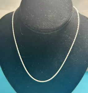 Vintage Sterlingsilber 18" robuste klassische Seil Halskette 0,20 Oz SS123 - Bild 1 von 5