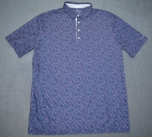Camisa polo de golf Boston Scott para hombre talla XL púrpura estampado floral - Imagen 1 de 8