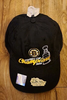 Boston Bruins 2011 Stanley Cup Champions Sombrero Nuevo con Etiquetas y Toalla de Playoffs 2024 Nuevo Foto 1 de 4
