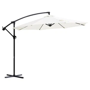 Sonnenschirm Rechteckig Balkon Ampelschirm Garten Terasse Camping Creme - Bild 1 von 8