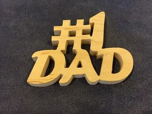#1 Regalo Día del Padre Placa de Madera Arte Artesanía Letrero Novedad - Imagen 1 de 6