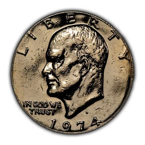 1974-D $1 Eisenhower Ike Dollar - Gold Plated - SKU-Z5380 - Picture 1 of 8