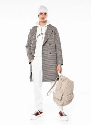 $2,250 ELEVENTY - Ivory/Black/Red Houndstooth CASHMERE/Wool Coat - 42R (52EU) - Image 1 of 4