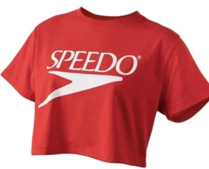 Speedo Womens T Shirt Small Red Short Sleeve Soft Touch Team Apparel Top - Picture 1 of 3