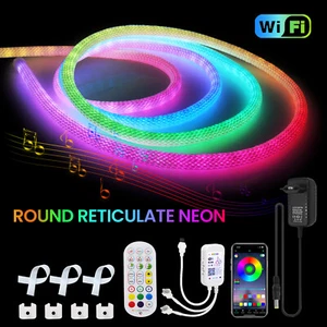 Neon LED Strip Streifen RGB 5V USB WS2812B Wifi APP Flex Rund Schlauch Lichtband - Bild 1 von 28