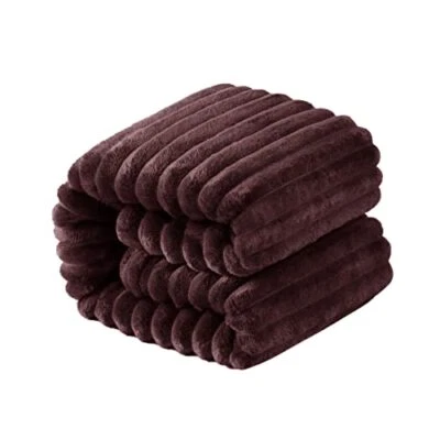  Manta de bebé de franela de felpa de gran tamaño, 50X60 50x60 pulgadas (paquete de 1) marrón Foto 1 de 4