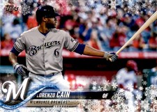 2018 Topps Holiday #HMW161 Lorenzo Cain Milwaukee Brewers