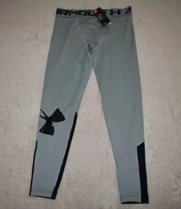 Leggings Under Armour HeatGear Armour para hombre 3151819 388 gris/negro nuevos con etiquetas - Imagen 1 de 3