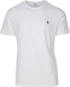 Polo Ralph Lauren Custom Fit Crew Neck Short Sleeve T-Shirt, White, Sz M - Picture 1 of 3