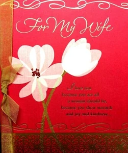 Hallmark XL size, WIFE Birthday cards "I LOVE YOU MY WIFE" 16 Choices AD14 - Picture 1 of 65