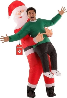 Disfraz de Papá Noel inflable para adultos Papá Noel Pick Me Up traje inflable de Navidad Foto 1 de 4