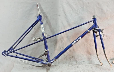 1977 Takara Mixte Vintage Road Bike Frameset 50cm Small Blue Lugged Butted Steel - Image 1 of 4