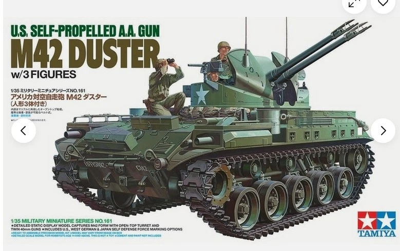 TAMIYA 35161 US Self propelled A.A gun M42 Duster  scala 1/35 - Immagine 1 di 1