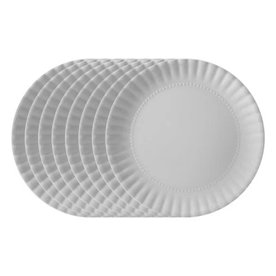 Platos de papel melamina reutilizables de 8", platos redondos para fiesta picnic al aire libre, se... Foto 1 de 4