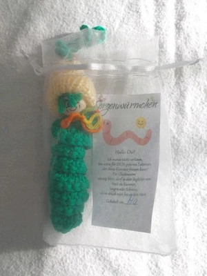 15 Stück gestrickte Würmchen als Geschenk für Taufe oder Geburtstag Mitbringsel. - Bild 1 von 4