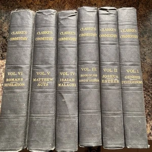 Clarke's Commentary 6 Volume COMPLETE Set Bible Study Genesis-Revelation - Picture 1 of 3