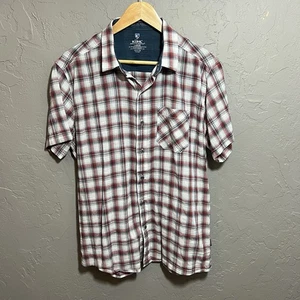 Kuhl Herren Hemd Large Regular Fit Erwachsene Freizeit Wandern Tasche kariert rot E7 - Bild 1 von 5