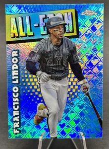 2025 Topps Chrome Logofractor Francisco Lindor Inserto interamente inciso #CAE-10 - Foto 1 di 2