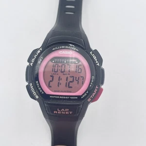 Reloj deportivo digital Casio rosa negro WS-1000H 100M resistente al agua temporizador para mujer - Imagen 1 de 8