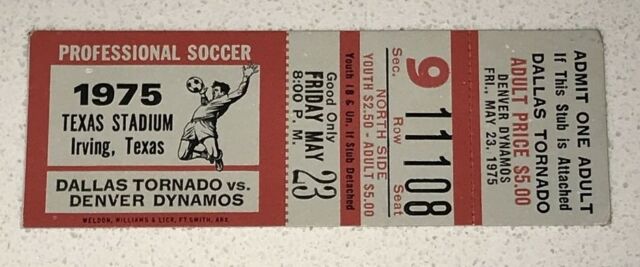 Soccer Original Vintage Sports Ticket Stubs 1994